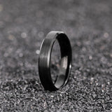 Load image into Gallery viewer, Ringsmaker 4mm Black Gun Plated Tungsten Carbide Rings Men Women Brushed Engagement Bands