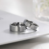 Load image into Gallery viewer, Ringsmaker 8mm Silver Color Tungsten Carbide Ring Men Women High Polished Wedding Bands