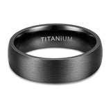 Load image into Gallery viewer, Fashion Jewelry Anniversary Gifts 6mm Brushed Simple Black Color Titanium Ring Men Women Wedding Engagement Band