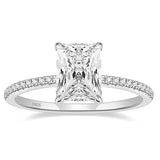 Load image into Gallery viewer, 3CT 925 Sterling Silver Engagement Rings Radiant Cut Solitaire Cubic Zirconia CZ Wedding Promise Rings for Women