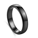 Load image into Gallery viewer, Ringsmaker 4mm Black Color Men Women Tungsten Rings High Polished Wedding Bands