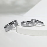 Load image into Gallery viewer, Ringsmaker 8mm Brushed Tungsten Rings Silver Men Tungsten Carbide Ring Wedding Rings