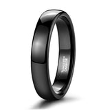 Load image into Gallery viewer, Ringsmaker 4mm Black Color Men Women Tungsten Rings High Polished Wedding Bands