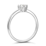 Load image into Gallery viewer, Fashion Minimalist Jewelry 0.5ct Round Cut Moissanite Stone Sterling Silver Ring for Women