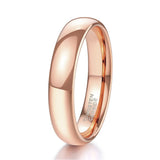 Load image into Gallery viewer, Ringsmaker 4mm Dome High Polished Tungsten Carbide Rings Rose Gold Women Engagement Wedding Bands
