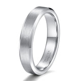 Load image into Gallery viewer, Ringsmaker 4mm Brushed Tungsten Rings Silver Men Tungsten Carbide Ring Wedding Rings