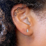 Load image into Gallery viewer, Fashion Jewelry 1CT Teardrop Cut Cubic Zirconia 925 Sterling Silver Stud Earrings For Women