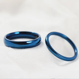 Load image into Gallery viewer, Ringsmaker 2mm Men Women Titanium Rings Blue Engagement Wedding Bands