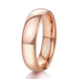 Load image into Gallery viewer, Ringsmaker 6mm Dome High Polished Tungsten Carbide Rings Rose Gold Women Engagement Wedding Bands