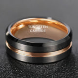Load image into Gallery viewer, Ringsmaker 8mm Rose Gold Tungsten Carbide Rings Women Brushed Wedding Bands