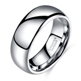 Load image into Gallery viewer, Ringsmaker 8mm High Polished Silver Color Tungsten Rings For Men Women Wedding Bands