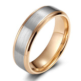 Load image into Gallery viewer, Ringsmaker 8mm Brushed Tungsten Rings 18k Gold Plated Men&#39;s Wedding Bands