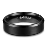Load image into Gallery viewer, Classic 8mm Titanium Ring Men Women Black Matte Wedding Engagement Band Brushed Unisex Couple Rings