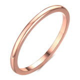 Load image into Gallery viewer, Ringsmaker 2mm Dome High Polished Tungsten Carbide Rings Rose Gold Women Engagement Wedding Bands