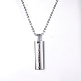 Load image into Gallery viewer, Ringsmaker 3D Engraving Bar Necklace, 4 Sided Vertical Name Necklace