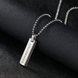 Load image into Gallery viewer, Ringsmaker 3D Engraving Bar Necklace, 4 Sided Vertical Name Necklace