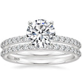 Load image into Gallery viewer, 1.5 Carat Round Cut s925 D Grade Moissanite Wedding Bands