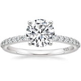 Load image into Gallery viewer, 925 Silver Round Cut 1.2 CT Moissanite Engagement Ring