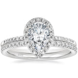 Load image into Gallery viewer, 3 ct Pear Cut 925 Sterling Silver Moissanite Bridal Set