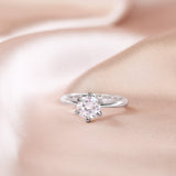Load image into Gallery viewer, 925 1CT Moissanite Sterling Silver Engagement Ring