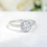 Load image into Gallery viewer, 1.2CT Clarity Round Cut Moissanite Halo Engagement Ring
