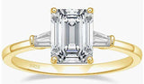 Load image into Gallery viewer, 3.5CT Emerald Cut Moissanite Engagement Ring
