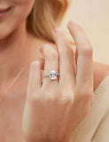 Load image into Gallery viewer, 3CT Radiant Cut Sterling Silver Engagement Moissanite Ring