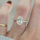 Load image into Gallery viewer, 3.5CT 925 Silver Engagement Oval Cut Moissanite Ring