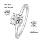 Load image into Gallery viewer, 1.5ct Round Cut Moissanite Solitaire Engagement Ring