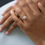 Load image into Gallery viewer, 3ct Princess Cut Solitaire Moissanite Engagement Ring