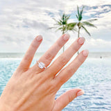 Load image into Gallery viewer, 925 Silver 4ct Moissanite Engagement Ring