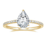 Load image into Gallery viewer, 925 Silver 3CT Pear Shaped Moissanite Engagement Ring