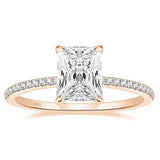 Load image into Gallery viewer, 3CT Radiant Cut Sterling Silver Engagement Moissanite Ring