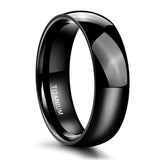 Load image into Gallery viewer, Ringsmaker 6mm Black Titanium Ring Dome High Polished Man Women Wedding Bands