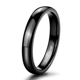 Load image into Gallery viewer, Ringsmaker 4mm Black Titanium Ring Dome High Polished Man Women Wedding Bands