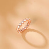 Load image into Gallery viewer, Ringsmaker Rose Gold Women Cubic Zirconia Stackable Engagement Wedding Bands