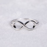 Load image into Gallery viewer, Ringsmaker 925 Sterling Silver Infinity Knot Rings Women Wedding Bands