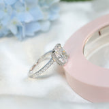 Load image into Gallery viewer, Ringsmaker 3Ct 925 Sterling Silver Rings Oval Cut Cubic Zirconia Women Engagement Bands