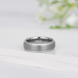 Load image into Gallery viewer, Ringsmaker 6mm Silver Color Tungsten Carbide Ring Brushed Ring Man Women Engagement Wedding Bands