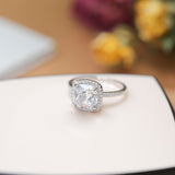 Load image into Gallery viewer, Ringsmaker 3.5Ct 925 Sterling Silver Ring Cushion Cut Cubic Zirconia Women Engagement Bands