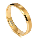 Load image into Gallery viewer, Ringsmaker 4mm 24K Gold Plated Tungsten Rings For Men Brushed Wedding Bands