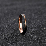 Load image into Gallery viewer, Ringsmaker 4mm Hammered Tungsten Carbide Rings Rose Gold Couple Wedding Bands