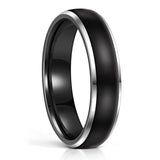 Load image into Gallery viewer, Ringsmaker 6mm Black Polished Tungsten Carbide Rings Mens Women Couple Ring