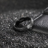 Load image into Gallery viewer, Ringsmaker 6mm Black Hammered Tungsten Carbide Ring Mens Women Engagement Wedding Bands