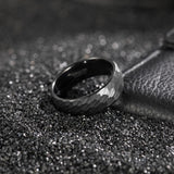 Load image into Gallery viewer, Ringsmaker 8mm Black Hammered Tungsten Carbide Ring Mens Women Engagement Wedding Bands