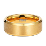 Load image into Gallery viewer, Ringsmaker 8mm 24K Gold Plated Tungsten Rings For Men Brushed Wedding Bands