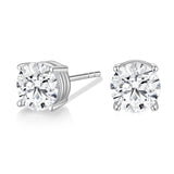 Load image into Gallery viewer, New Hypoallergenic 1 Carat Round Cut 925 Sterling Silver Cubic Zirconia Stud Earrings for Women