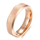 Load image into Gallery viewer, Ringsmaker 6mm Frosted Tungsten Carbide Rings Rose Gold Women Matte Ring