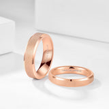 Load image into Gallery viewer, Ringsmaker 4mm Frosted Tungsten Carbide Rings Rose Gold Women Matte Ring