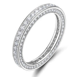 Load image into Gallery viewer, Ringsmaker Women 925 Sterling Silver Ring Cubic Zirconia Eternity Rings
